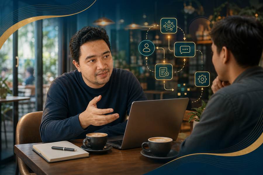belajar-hermes-minum-kopi Hermes Agent, Bukan Sekadar Chat AI Biasa