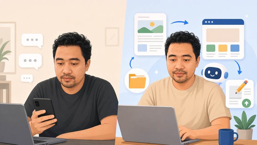 chat-ai-vs-agent Hermes Agent, Bukan Sekadar Chat AI Biasa